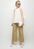 MILLA - Pleated halter blouse - white 