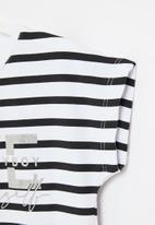 SISSY BOY - Briony T-shirt dress - black & white