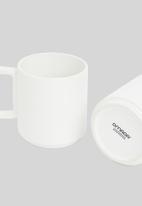 Omada - Flat stackable mug - white