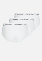 CALVIN KLEIN - 3 pack hip brief - white