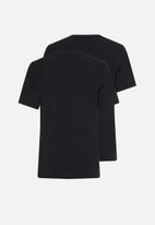 CALVIN KLEIN - Short sleeve v neck 2 pack - black