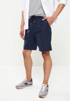 Jonathan D - Ricardo box fit linen shorts - navy
