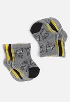 MINOTI - Boys 5 pack monster stripe socks - multi