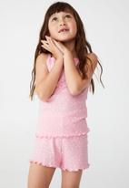 Cotton On - Jennifer shortie pyjama set - cali pink floral