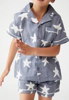 Cotton On - Andre cheesecloth short sleeve pj set - stars steel
