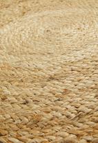 H&S - Braided jute outdoor rug - brown