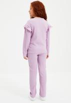 Trendyol - Frill top and pants set - lilac