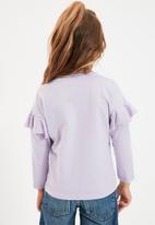 Trendyol - 2-pack plain long sleeve tee - white &  lilac