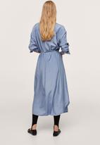 MANGO - Dress rain - medium blue