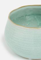 Silk By Design - Stout planter pot - duck egg blue