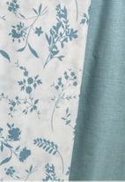 Linen Boutique - Florist reversible cotton duvet cover set -pale & turquoise
