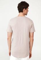 Cotton On - Curved hem t-shirt - dusty blossom textured