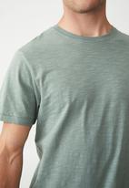 Cotton On - Curved hem t-shirt - steel green textured