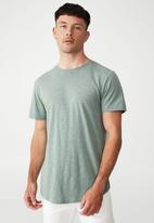 Cotton On - Curved hem t-shirt - steel green textured