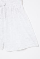 Superbalist Kids - Girls paperbag waist shorts - ice melange