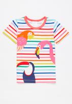 POP CANDY - Girls flamingo stripe tee - multi