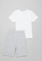 Superbalist Kids - Boys nasa tee & shorts set - white & grey