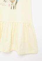 POP CANDY - Girls short sleeve unicorn dress - light yellow