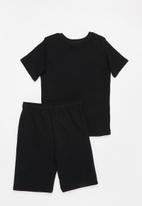 Superbalist Kids - Younger boys short sleeve nasa tee & shorts set - black