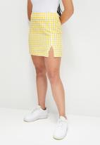 Blake - Seersucker mini skirt - yellow check
