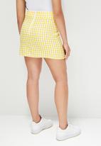 Blake - Seersucker mini skirt - yellow check
