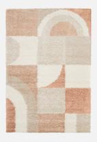 Fotakis - Gipsy shaggy rug - colour block pink