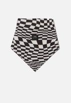 Typo - Pet club dog bandana - warped checkerboard black
