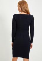 Trendyol - Ribbed knit dress - navy