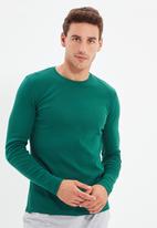 Trendyol - Tom slim fit long sleeve tee - green