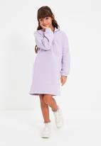 Trendyol - Hooded long sleeve dress - lilac