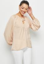 MILLA - Balloon sleeve blouse - natural beige