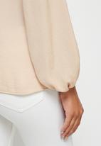 MILLA - Balloon sleeve blouse - natural beige