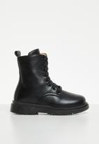 POP CANDY - Girls lace up boot - black