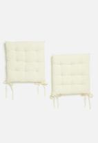 H&S - Outdoor seat cushion set of 2 - cream