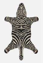 Sixth Floor - Zebra tufted rug - black & white