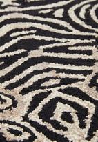 Sixth Floor - Zebra tufted rug - black & white