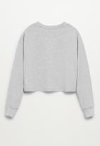 MANGO - Sweatshirt crop - medium heather grey