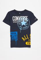 Converse - Cnvb logo all over layout tee - navy