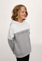 MANGO - Sweatshirt embossed - off white & grey 