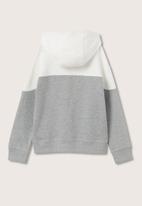 MANGO - Sweatshirt embossed - off white & grey 