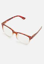 Superbalist - Square reading glasses - brown & transparent