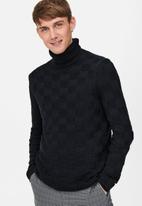 Only & Sons - Onshelix roll neck life knit - dark navy