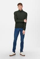 Only & Sons - Onshelix roll neck life knit - peat