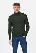 Only & Sons - Onshelix roll neck life knit - peat