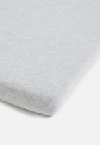 Babes and Kids Linen - Melange fitted cot sheet - grey