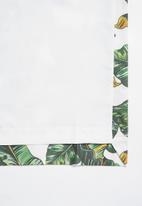 Sixth Floor - Jungle leaf printed eyelet curtain pack of 2 - green