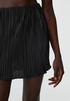 Cotton On - Pleated mod mini skirt - black