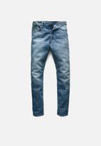 G-Star RAW - Triple a straight - faded hague blue destroyed