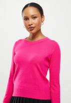 dailyfriday - Slim fit crew neck knit - pink
