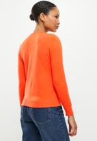 dailyfriday - Slim fit crew neck knit - orange